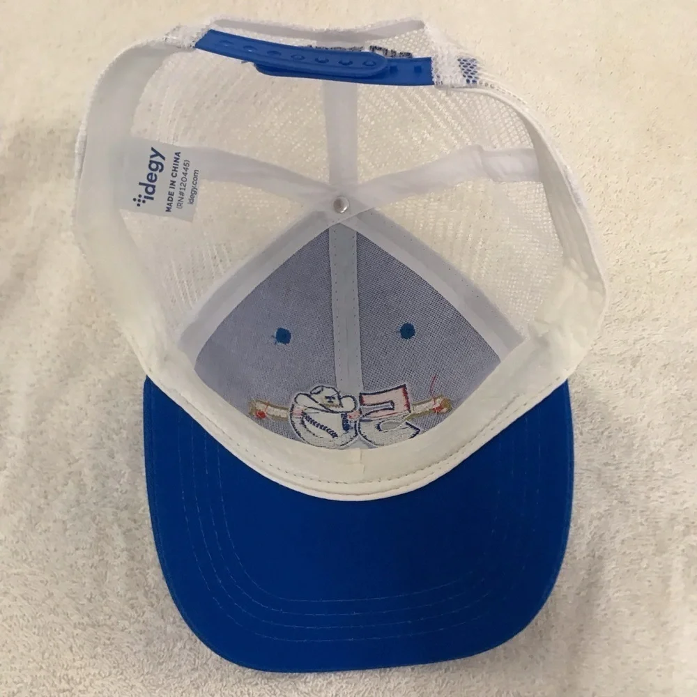 Idegy's Texas Rangers 50th Anniversary Adjustable Blue & White Baseball Cap